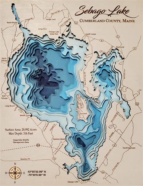 Sebago Lake Map