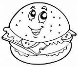 Hamburger Boyama Sayfaları – Online sketch template