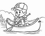 Canoe Coloring Pages sketch template