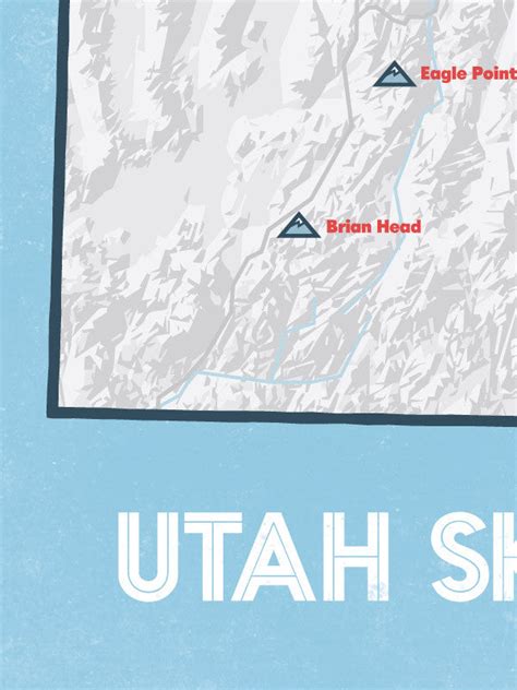 Utah Ski Resorts Map 18x24 Poster - Best Maps Ever