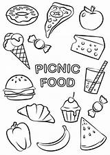 Free & Easy Food Coloring Pages sketch template