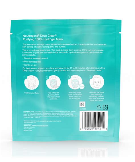 Deep Clean Purifying Hydrogel Face Mask | Neutrogena®