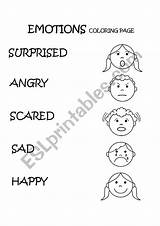 Emotions Coloring Pages For Preschoolers sketch template
