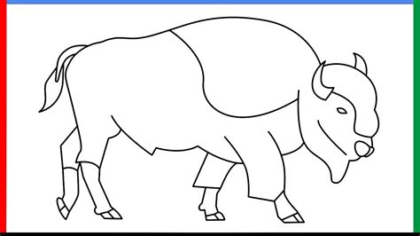 How to draw a Bison Step by Step for Beginners - YouTube