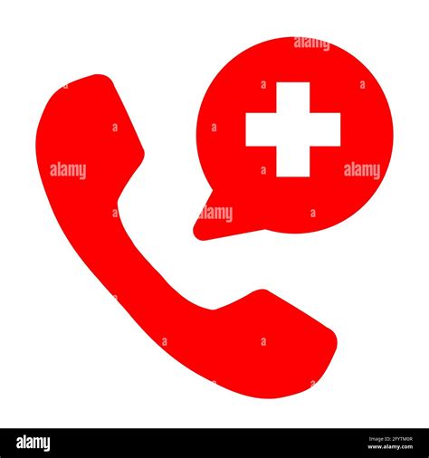 emergency call icon on white background. medicine and healthcare sign. medical support symbol ...