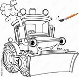 Funny Tractor bulldozer Coloring Pages Book Design For kids  sketch template