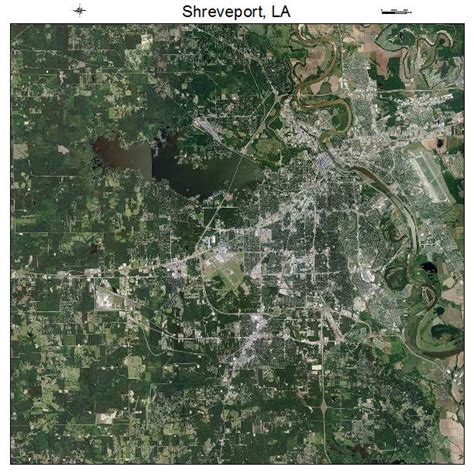 Aerial Photography Map of Shreveport, LA Louisiana