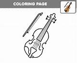 Violin Coloring Page Template sketch template