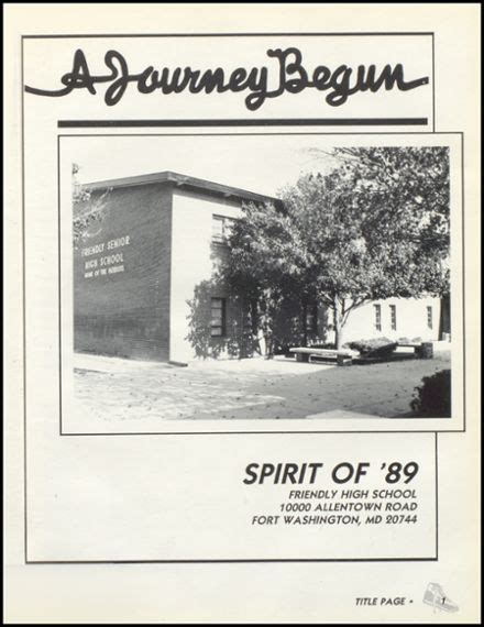 Explore 1989 Friendly High School Yearbook, Ft. Washington MD - Classmates