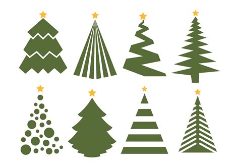 Christmas Tree Vector Set on white background - Download Free Vector Art, Stock Graphics & Images