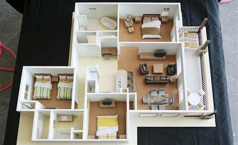 3D printed house plan. | Apartment floor plans, Three bedroom house plan, House design