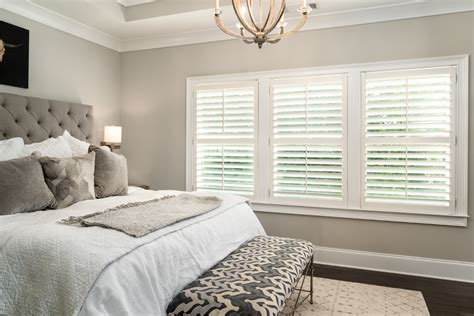 Custom Hardwood Plantation Shutters with 3.5" Louvers - Craftsman - Bedroom - Atlanta - by ...