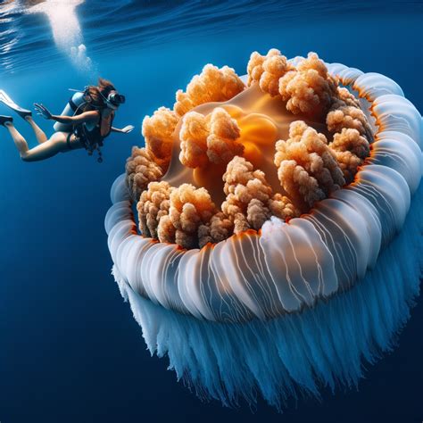 Lion's Mane Jellyfish Size Compared to Human: A Visual Guide