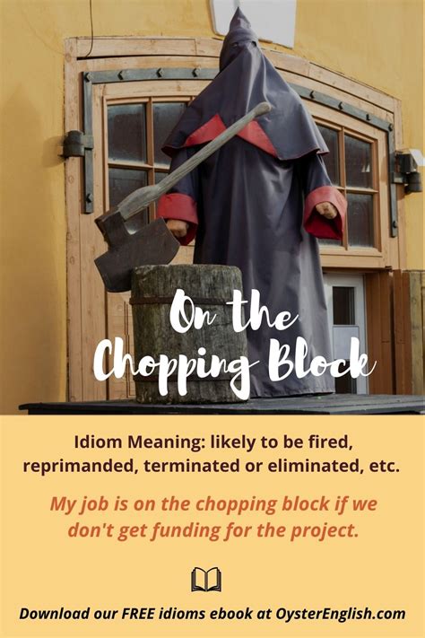 On the Chopping Block: Idiom meaning & examples