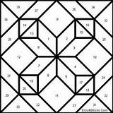 Easy Patchwork Quilt Pages Coloring sketch template