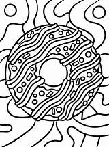 Donut Sweet Food Coloring Page For Kids 17197810 Vector Art At Vecteezy sketch template