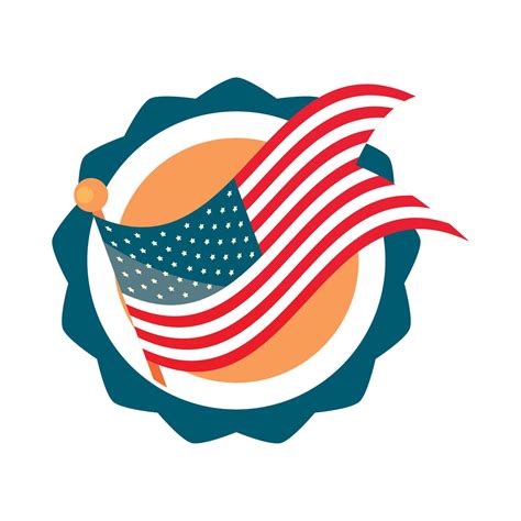 american flag label 10825587 Vector Art at Vecteezy