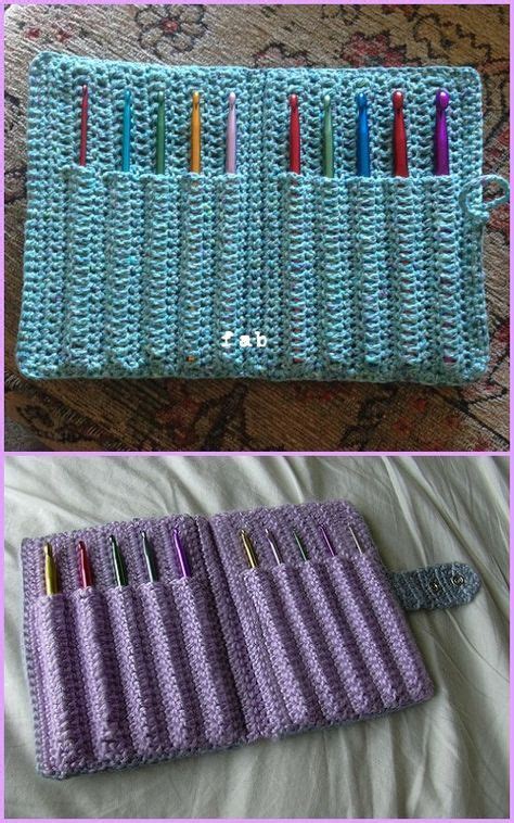 Crochet hook holder case free pattern video tutorial – Artofit