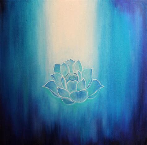 Blue Lotus Painting by Alexandra Florschutz