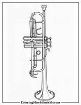 Trumpet Coloring Pages Free Downloads  Sheets For Kids sketch template