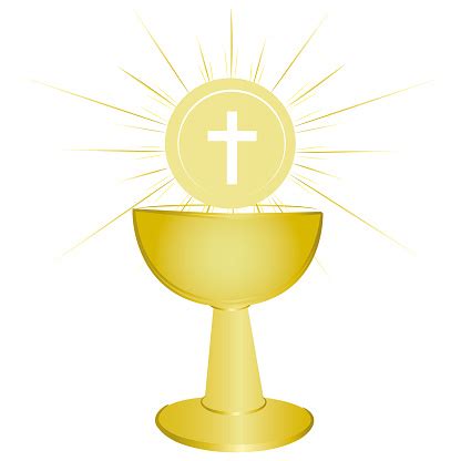 Gold Chalice Holy Communion Symbol Stock Illustration - Download Image Now - Chalice, Communion ...