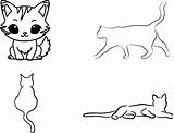 Whimsical Whiskers Cat Art Outline Coloring Page Print 45796918 Vector  sketch template