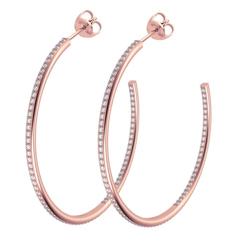 1.24CT T.W. Diamonds Hoop Earrings in 14K Gold – Acrodia