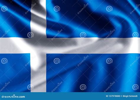 Shetland Realistic Flag Illustration. Stock Illustration - Illustration of artwork, nation ...