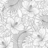Tropical Leaves Coloring Pages sketch template