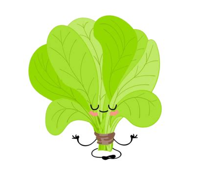 Cartoon Spinach Character With Eyes And Hands Celebrating International ...