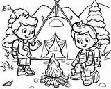 Camping Coloring Pages sketch template