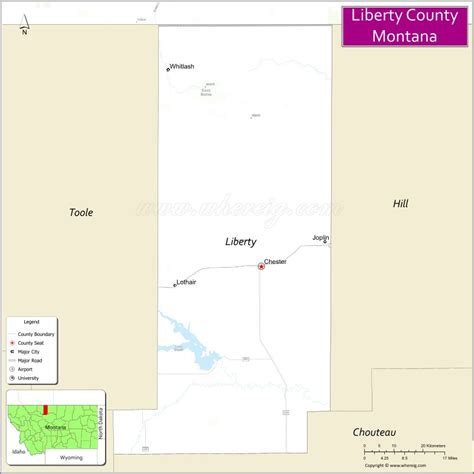 Map of Liberty County, Montana - Where is Located, Cities, Population ...