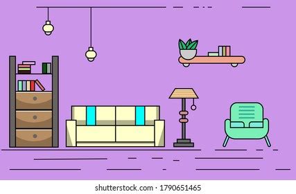 Bedroom Interior Design Flat Style Including Stock Illustration 698470894 | Shutterstock