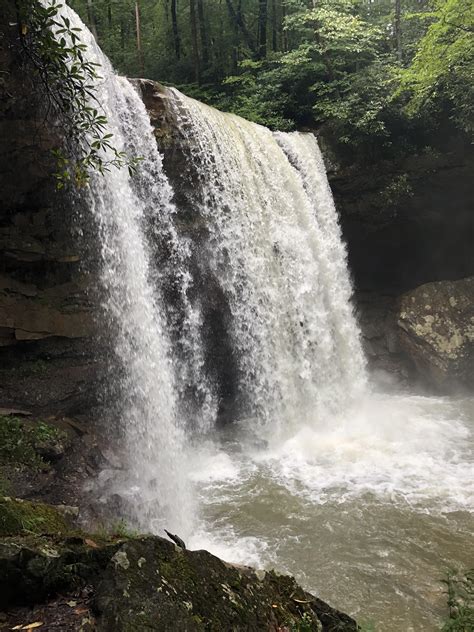 Cucumber Falls at Ohiopyle State Park in Pennsylvania Laura Highlands after several days of ...