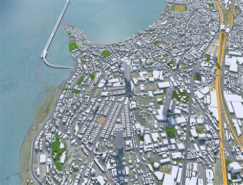 Mumbai Downtown India 8km - 3D Model by 3dstudio