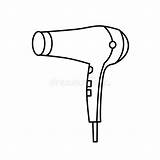 Hair Dryer Coloring Page For Kids Stock Illustration  Of sketch template