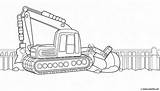 Coloring Page Of Excavator On Construction Site Download Or Print For free sketch template