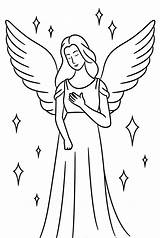 Angel Coloring Page  Free Printable Pages sketch template
