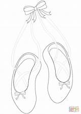 Shoes Coloring Ballet Pages Ballerina Shoe Dance Sheets Printable Color  sketch template