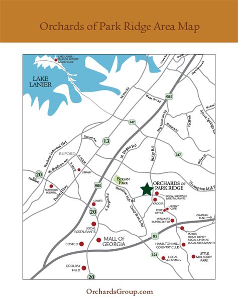 Park Ridge Siteplan and Areas of Interest « Atlanta Active Adult Communities, Georgia Active ...