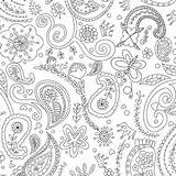 Color Me Princess Paisley Coloring Fabric Half Yard Black  Etsy sketch template