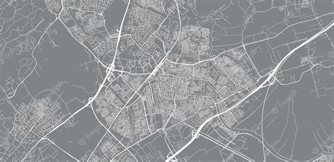 Premium Photo | Urban vector city map of Leiden The Netherlands