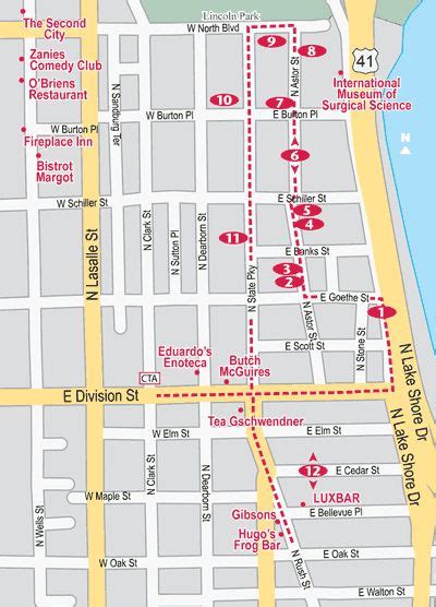 Map of Chicago's Gold Coast, Gold Coast walking tour | Chicago bucket ...