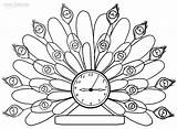 Clock Coloring Book Pages sketch template
