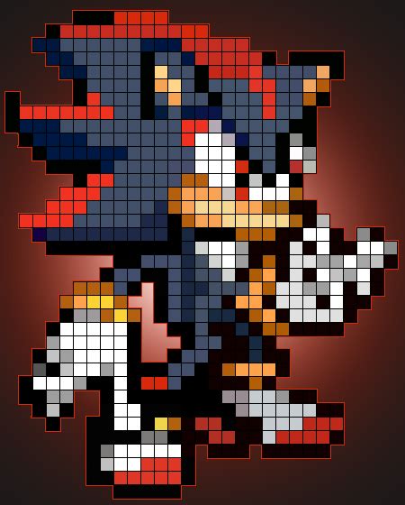 Shadow The Hedgehog Pixel Art by Candy-Valentine on DeviantArt