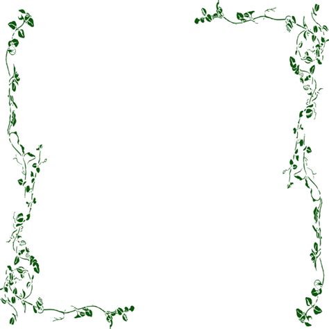 Green Vine Border Clip Art - Royalty Free