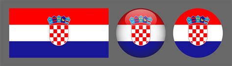 Premium Vector | Croatia Flag Set Collection Vector