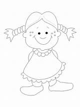 little girls coloring sketch template