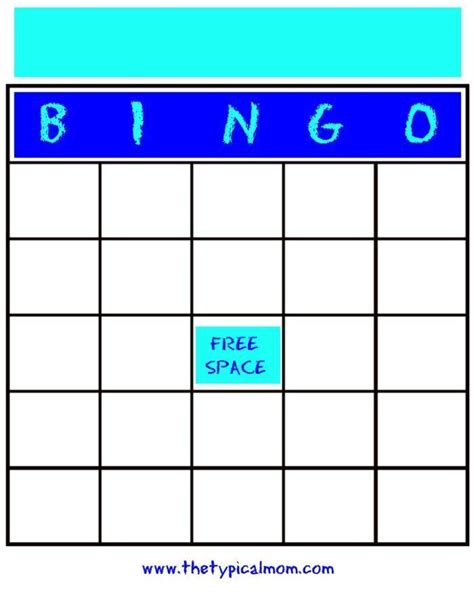 Free Printable Blank Bingo Cards | Bingo card template, Bingo cards printable, Blank bingo cards