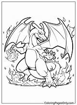 Charizard Printable Coloring Page Unleashed Pokemo sketch template